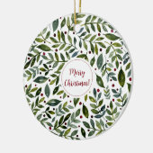 Seizoensgebonden waterverf en bessen keramisch ornament (Links)