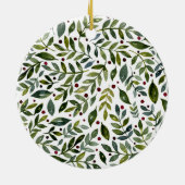 Seizoensgebonden waterverf en bessen keramisch ornament (Achterkant)