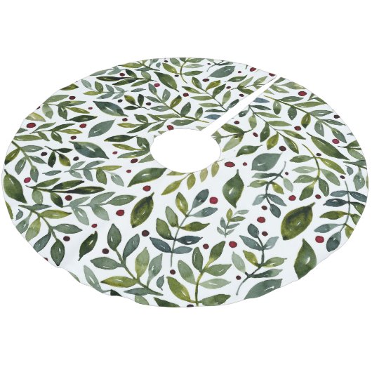 Seizoensgebonden waterverf en bessen kerstboom rok (Gekanteld)