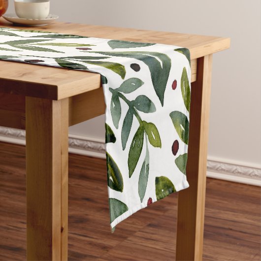 Seizoensgebonden waterverf en bessen korte tafelloper (Voorbeeld)