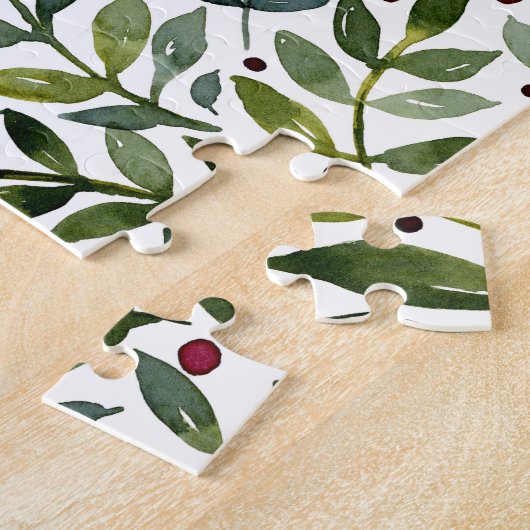 Seizoensgebonden waterverf en bessen legpuzzel (Zijkant)