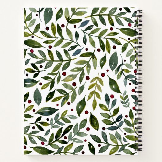 Seizoensgebonden waterverf en bessen notitieboek (Achterkant)