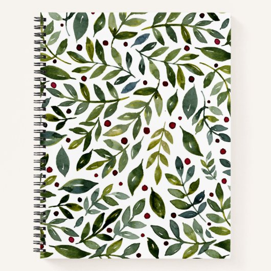 Seizoensgebonden waterverf en bessen notitieboek (Voorkant)