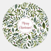 Seizoensgebonden waterverf en bessen ronde sticker (Voorkant)