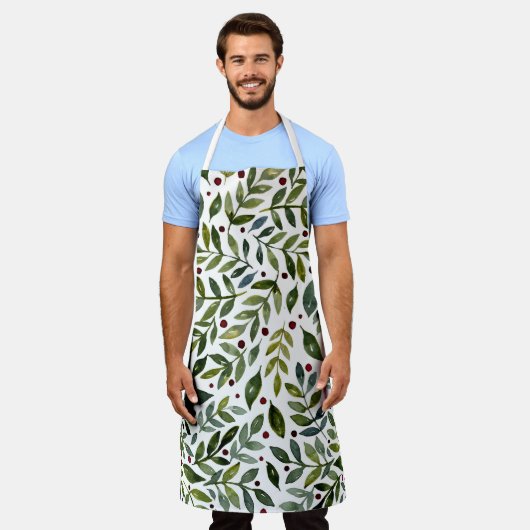 Seizoensgebonden waterverf en bessen schort (Gedragen)