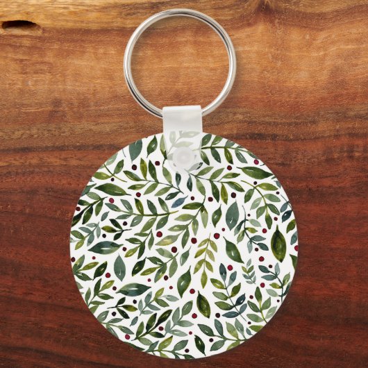 Seizoensgebonden waterverf en bessen sleutelhanger (Voorkant)