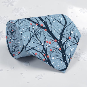 Seizoensgebonden Winter Blauw Patroon Necktie Knoo Stropdas