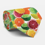 Seizoensgebonden zomer citrusfruit stropdas (Opgerold)