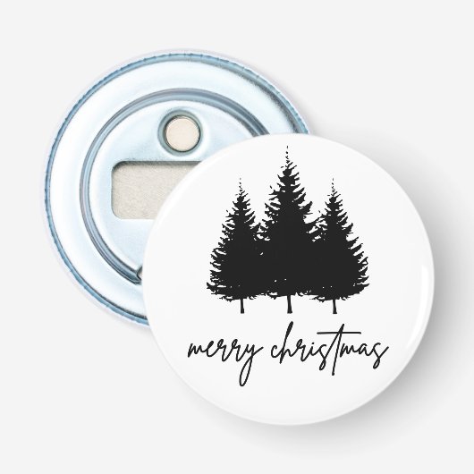 Seizoensgeschenken voor kerstfeestdagen button flesopener (Voorkant)