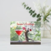 Seizoensgraafeekhoorn Feestdagenkaart (Staand voorkant)