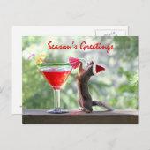 Seizoensgraafeekhoorn Feestdagenkaart (Voorkant / Achterkant)