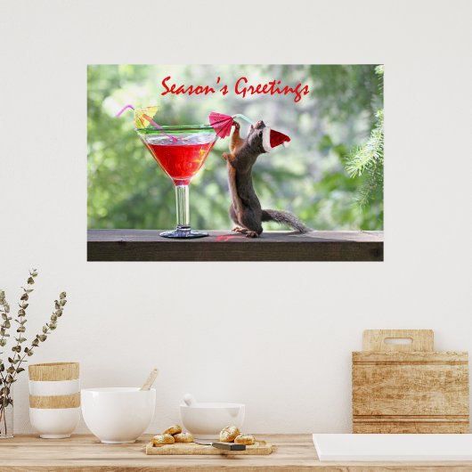 Seizoensgraafeekhoorn Poster (Keuken)