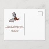 SeizoensGreetings Red Fox KerstGreenery Briefkaart (Achterkant)