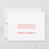 Seizoensgriet en Holly Chiropractic Feestdagenkaart (Achterkant)