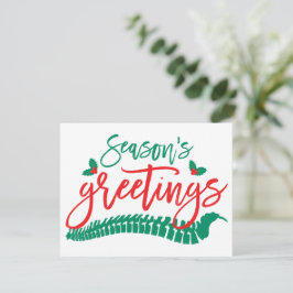 Seizoensgriet en Holly Chiropractic Feestdagenkaart