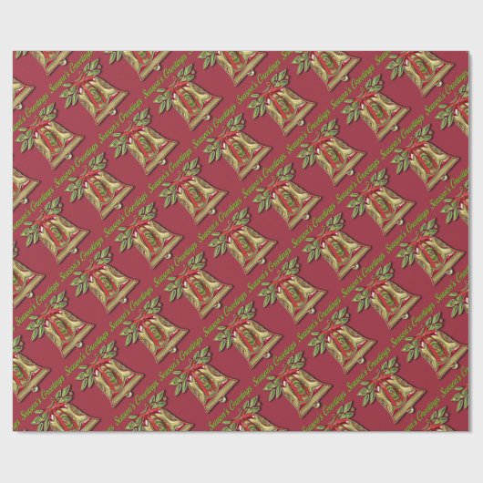 Seizoensgriet Gold kerstcadeaupapier Cadeaupapier (Vlak)