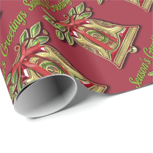 Seizoensgriet Gold kerstcadeaupapier Cadeaupapier (Rol Hoek)