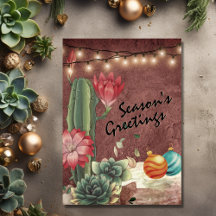 Seizoensgrietcactus en Succulents Kerstmis