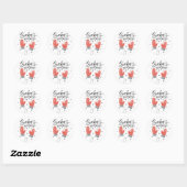 Seizoensgrietings Red Mittens Holiday Sticker I (Vel)