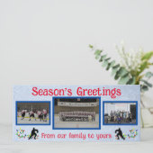 Seizoensgrietjes Hockey Photo Flat Card (Staand voorkant)