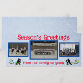 Seizoensgrietjes Hockey Photo Flat Card (Voorkant / Achterkant)