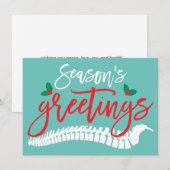 Seizoensgrietspijn en Holly Kerstmis Feestdagenkaart (Voorkant / Achterkant)