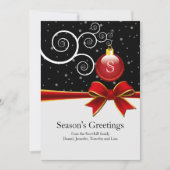 Seizoensgrietversierings- en lintkaart feestdagenkaart (Voorkant)