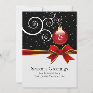 Seizoensgrietversierings- en lintkaart feestdagenkaart