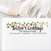 Seizoensgroen kerstboomlampje etiket (Insitu)