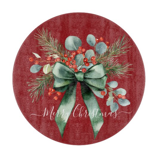 Seizoensgroen met witte script  snijplank (Voorkant)
