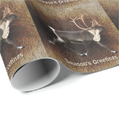 Seizoensgroet - Bull Cariou (rendier) Cadeaupapier (Rol Hoek)