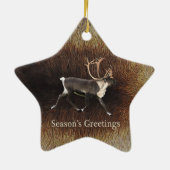 Seizoensgroet - Bull Cariou (rendier) Keramisch Ornament (Achterkant)