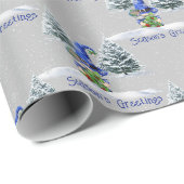 Seizoensgroet Kerst Gnome Cadeaupapier (Rol Hoek)