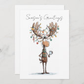 Seizoensgroet met Eland Feestdagenkaart (Voorkant / Achterkant)