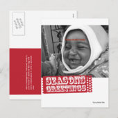 Seizoensgroet op ansicht feestdagenkaart (Voorkant / Achterkant)