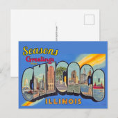 Seizoensgroet vanuit Chicago  Briefkaart (Voorkant / Achterkant)