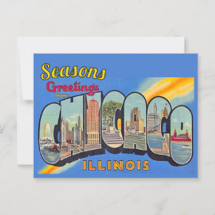 Seizoensgroet vanuit Chicago  Briefkaart