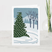 Seizoensgroetboom met lampjes kaart (Voorkant)