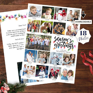 Seizoensgroeten 18 foto's bijschriften Jaaroverzic Feestdagenkaart