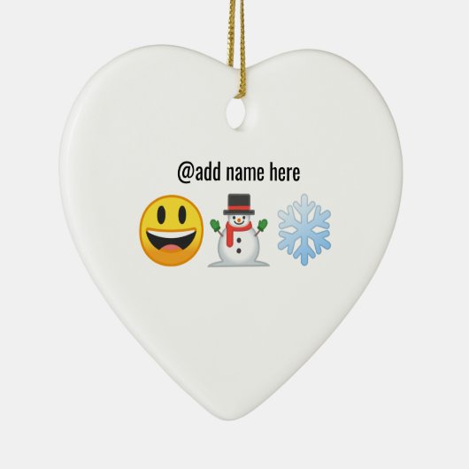 Seizoensgroeten | Aangepaste Emoji Ornament (Rechts)