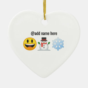 Seizoensgroeten   Aangepaste Emoji Ornament