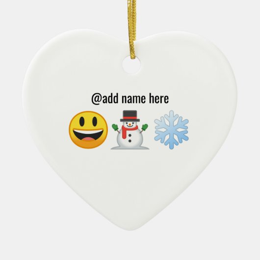 Seizoensgroeten | Aangepaste Emoji Ornament (Voorkant)