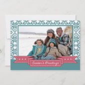 Seizoensgroeten. Aangepaste kerstfoto Feestdagenkaart (Voorkant)