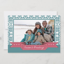 Seizoensgroeten. Aangepaste kerstfoto Feestdagenkaart