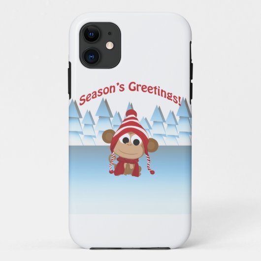 Seizoensgroeten. aap Case-Mate iPhone case (Achterkant)