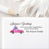 Seizoensgroeten Auto en Kerstcadeaus Etiket (Insitu)