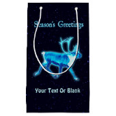 Seizoensgroeten - Blauwe Caraïben (rendieren) Klein Cadeauzakje (Voorkant)