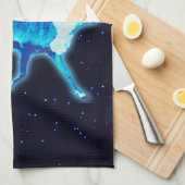 Seizoensgroeten - Blauwe Caraïben (rendieren) Theedoek (Quarter Fold)