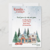 Seizoensgroeten Bloom Verjaardag Uitnodiging (Voorkant)