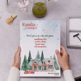 Seizoensgroeten Bloom Verjaardag Uitnodiging